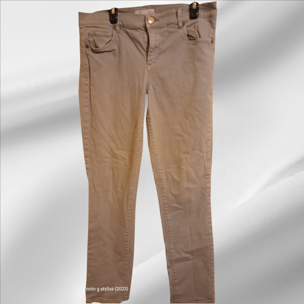 Loft gray skinny crop jeans